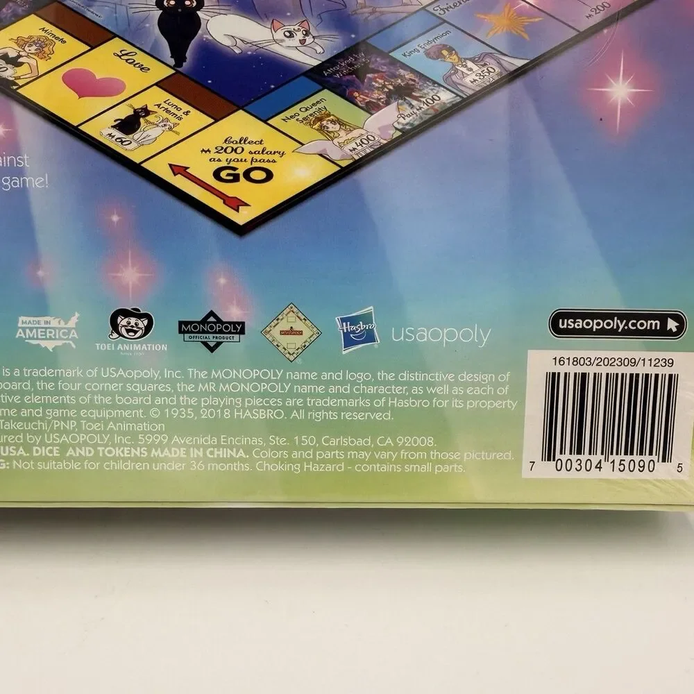 Monopoly Sailor Moon Collector’s Edition 2018 USAopoly Hasbro NEW Sealed Game